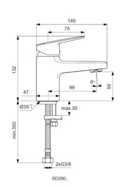 Ideal Standard CeraPlan - Grifo De Lavabo Piccolo, Cromo BD200AA -Ideal Standard Ventas b4374522bfea404444b769a1