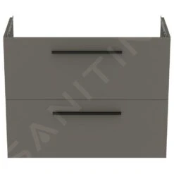 Ideal Standard I.Life S - Mueble Bajo Lavabo, 800x375x630 Mm, 2 Cajones, Cuarzo Gris Mate T5295NG -Ideal Standard Ventas b5c2292b77051014ae8b29d6