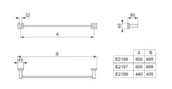 Ideal Standard IOM Square - Toallero, Longitud 600 Mm, Cromo E2197AA -Ideal Standard Ventas b72001fa649ea349827ec793 2