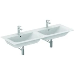 Ideal Standard Connect Air - Lavabo Doble De Mueble, 1340x160x460 Mm, Con Ideal Plus, Blanco E0272MA -Ideal Standard Ventas ba4f38f5721d409d1612811c