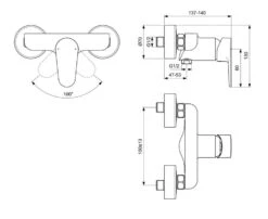 Ideal Standard Cerafine O - Grifo De Ducha De Pared, Cromo BC499AA -Ideal Standard Ventas c1f021ac40ed3b8ef1100e26