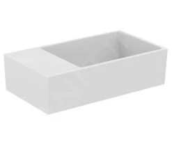 Ideal Standard Extra - Lavamanos Sobre Encimera 450x250 Mm, Con Rebosadero, Sin Orificio Para Grifo, Blanco T392101