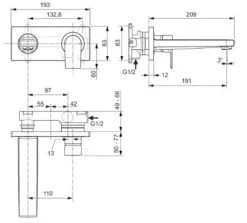 Ideal Standard Edge - Grifo De Lavabo Empotrado, Cromo A7116AA -Ideal Standard Ventas c6a900ce25c127e363bd9904