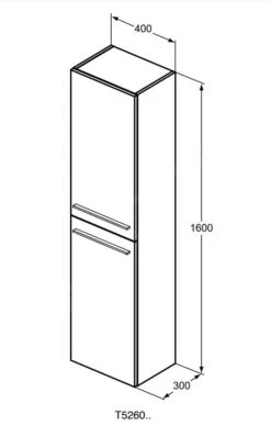 Ideal Standard I.Life A - Armario Alto Para Baño 400x300x1600 Mm, 2 Puertas Izquierda/derecha, Arena Mate T5260NF 7 Ideal Standard I.Life A - Armario Alto Para Baño 400x300x1600 Mm, 2 Puertas Izquierda/derecha, Arena Mate T5260NF -Ideal Standard Ventas c730c17c140e32740b274471 1