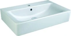 Ideal Standard Connect - Lavabo Cube 700x460x175 Mm, Con Rebosadero, Orificio Para Grifo, Blanco E773601