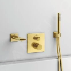 Ideal Standard CeraTherm - Grifo Termostático Empotrado De Bañera, Brushed Gold A7522A2 9 Ideal Standard CeraTherm - Grifo Termostático Empotrado De Bañera, Brushed Gold A7522A2 -Ideal Standard Ventas c88abf6dd90f8ddcca314455