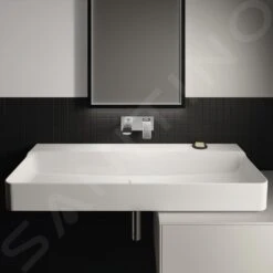 Ideal Standard Conca Ceram - Lavabo Doble 1200x450 Mm, Sin Rebosadero, Sin Orificio Para Grifo, Blanco T380901 -Ideal Standard Ventas c9bd9a0bafa8585c1e114857