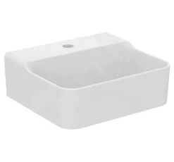 Ideal Standard Conca Ceram - Lavamanos Sobre Encimera 400x350 Mm, Sin Rebosadero, Con Orificio Para Grifo, Blanco T387801