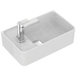 Ideal Standard Strada II - Lavamanos 450x270 Mm, Orificio Para Grifería A La Izquierda, Con Ideal Plus, Blanco T2995MA -Ideal Standard Ventas cdc78863410e19e817a63f35