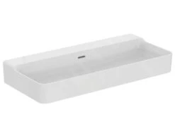 Ideal Standard Conca Ceram - Lavabo Sobre Encimera 1000x450 Mm, Con Rebosadero, Sin Orificio Para Grifo, Blanco T383401