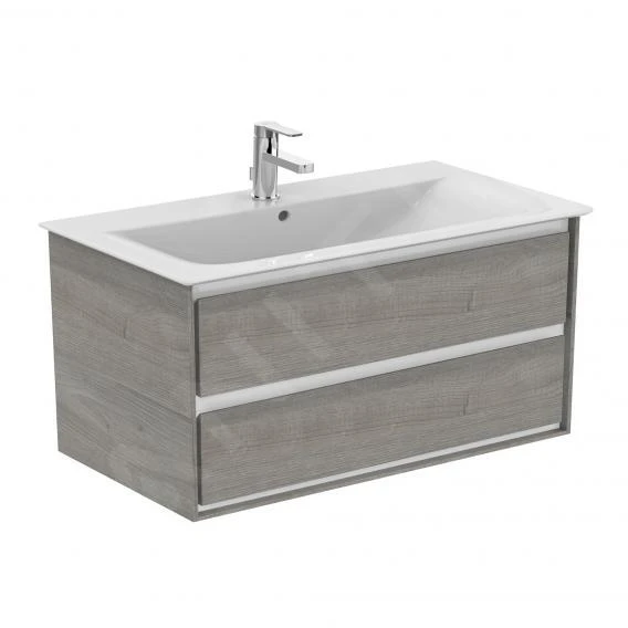 Ideal Standard Connect Air - Mueble Bajo Lavabo 1000x440x517 Mm, Roble Gris/blanco Mate E0821PS 3 Ideal Standard Connect Air - Mueble Bajo Lavabo 1000x440x517 Mm, Roble Gris/blanco Mate E0821PS