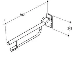 Ideal Standard Contour 21 - Agarradero Plegable, Acero Inoxidable S6360MY -Ideal Standard Ventas dbe5e4dd49a6f9ceed4a991f