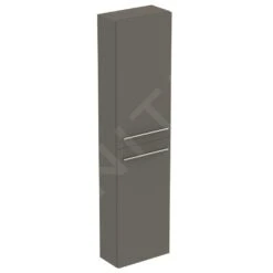 Ideal Standard I.Life S - Armario Alto Para Baño 400x210x1600 Mm, 2 Puertas Izquierda/derecha, Cuarzo Gris Mate T5288NG