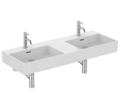 Ideal Standard Extra - Lavabo Doble 1200x450 Mm, Con Rebosadero, Orificios Para Grifo, Blanco T373101 -Ideal Standard Ventas eb85c92a828daf751f344f22