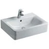 Ideal Standard Connect - Lavabo Cube 550x460x175 Mm, Con Rebosadero, Orificio Para Grifo, Con Ideal Plus, Blanco E7139MA -Ideal Standard Ventas ec65cc23db16e9d34add1ef3