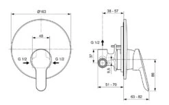Ideal Standard Alpha - Grifo Empotrado Con Cuerpo De Montaje, Cromo A7184AA -Ideal Standard Ventas f04afbc665e09ffb71acd8ec