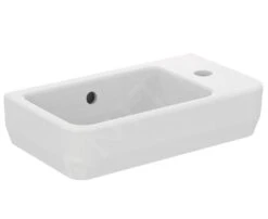 Ideal Standard I.Life S - Lavamanos 450x250 Mm, Con Rebosadero, Orificio Para Grifo A La Derecha, Blanco T458601