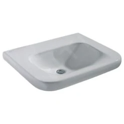 Ideal Standard Contour 21 - Lavabo Para Personas Discapacitadas 600x560 Mm, Sin Orificio Para Grifo, Sin Rebosadero, Blanco S253401
