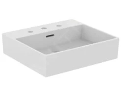 Ideal Standard Extra - Lavabo Sobre Encimera 500x450 Mm, Con Rebosadero, 3 Orificios, Blanco T388501