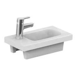Ideal Standard Connect Space - Lavamanos De Mueble 450x250x130 Mm, 1 Orificio Para Grifería A La Izquierda, Blanco E132201